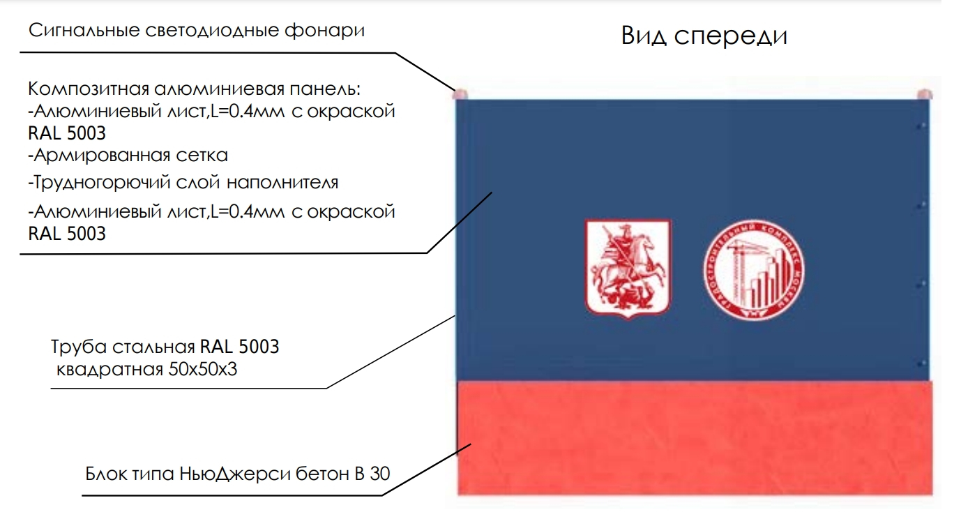 Защитное ограждение на проезжей части ТИП 2.1 (3)